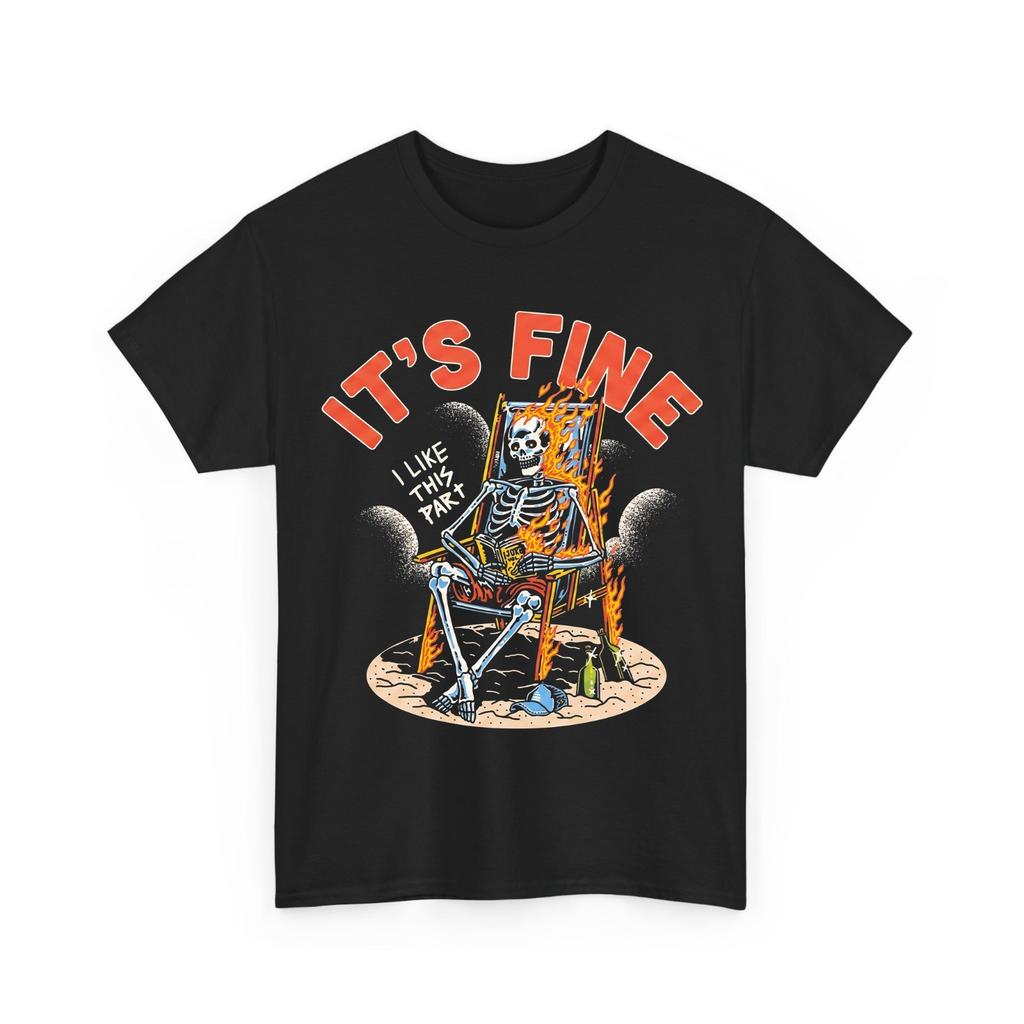 Funny Skeleton Beach Fire Tee
