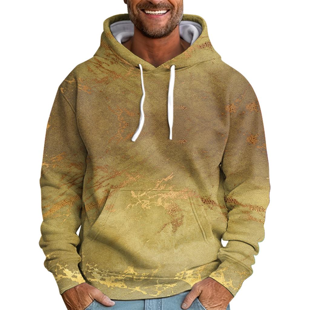 Мужская свободная толстовка с капюшоном с принтом, мужская повседневная модная спортивная толстовка