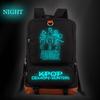 KPop Demon Hunters Demon Hunters Korean Version Double Shoulder Luminous Bag Cross-border Fashion Primary and Secondary School School Bag
