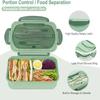 1200ML Lunch Bento Box for Adults Office Worker Picnic LeakProof Lunch Box with Utensils 3 Compartment Bento Box Microwave Safe