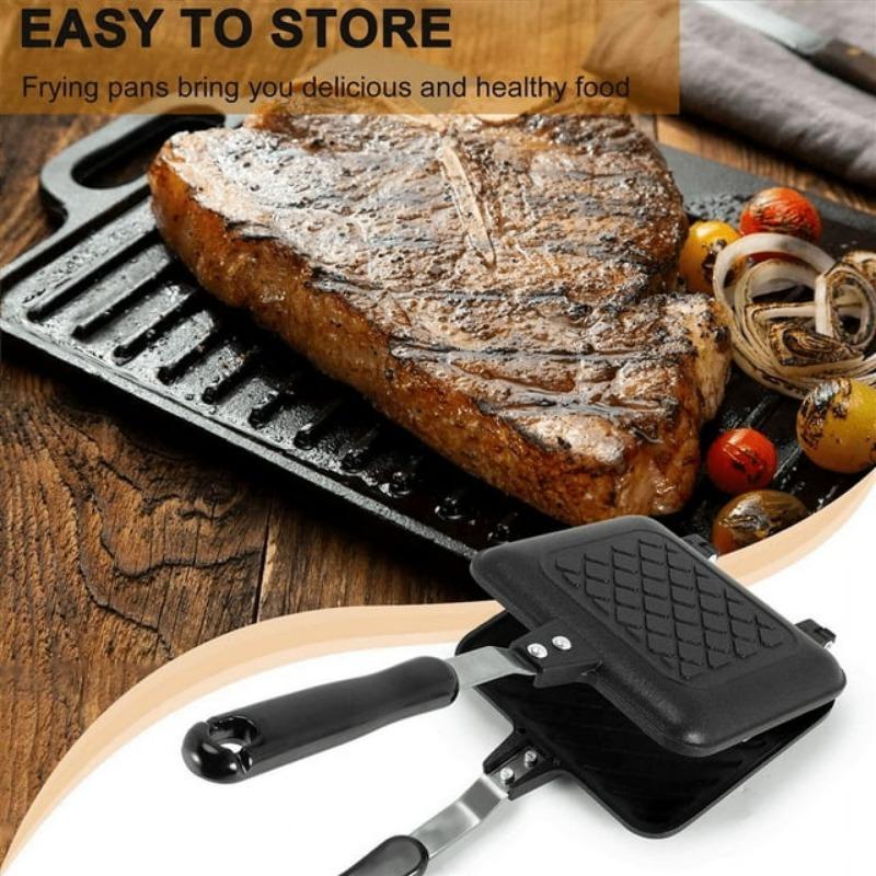 Сэндвичница, сковорода для приготовления сэндвичей на гриле и панини, антипригарные пластины, сэндвичница для плиты, алюминиевая откидная сковорода для кухни