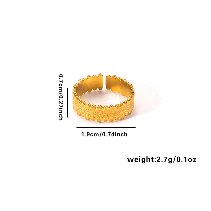 European & American Trendy Titanium Steel Geometric Open Ring - Hip-Hop Style Snake Design