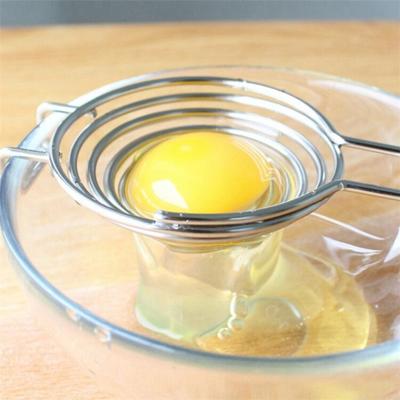 Разделитель яиц с длинной ручкой, кухонный инструмент, круги из нержавеющей стали, воронка, разделитель яичного желтка для кухни