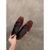 Flat-bottomed French Mary Jane Single Shoes Women's Shoes 2024 New Spring and Autumn Red Temperament Ballet Evening Shoes