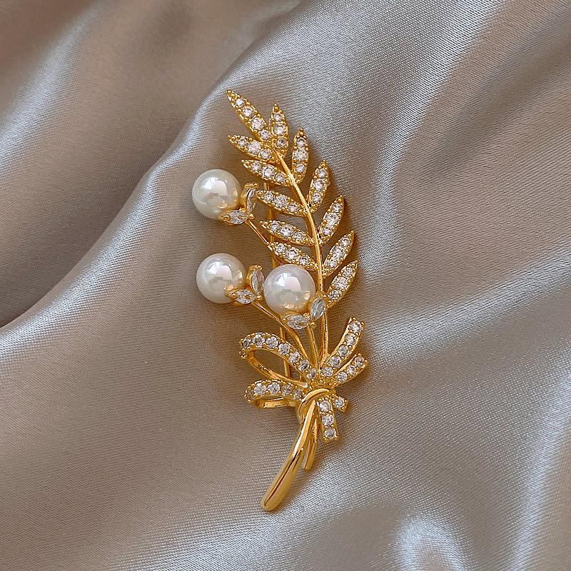 Элегантная жемчужная брошь - Высококачественный минималистичный аксессуар для одежды