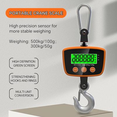 300 кг/50 г Мини-крановые весы Цифровые подвесные крюковые весы с ЖК-подсветкой Электронные тяжелые весы для сельскохозяйственной промышленности