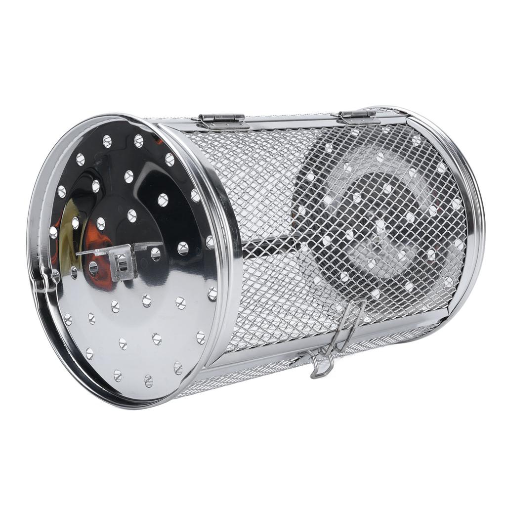 Rolling Grill Cage Dishwasher Safe Stainless Steel Rotating Grill Basket for Peanuts Coffee Beans