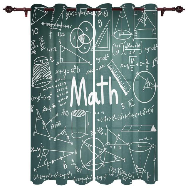 Mathematics Physics Formula Modern Window Curtains for Living Room Luxury Bedroom Blinds Drapes Door Curtains