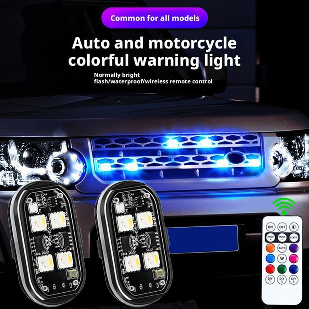 Universal Colorful Flashing Warning Light For Cars And Motorcycles Drone Pilot Light Rechargeable Wireless Car Flashing Lig Y9I3
