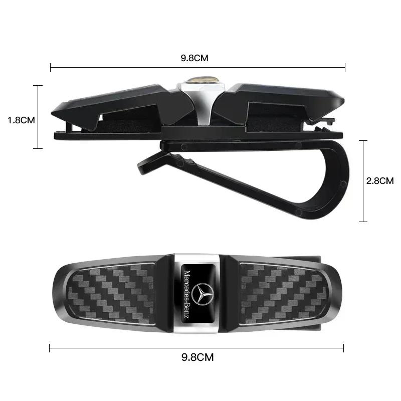 ESU5 ABS Glasses Clip Car Sun Visor Card Ticket Clamp Fastener For Mercedes Benz AMG GLE GLS CLS GLC CLA GLA GLK ML C197 R231 W167