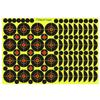 2" Yellow Splatter Adhesive Target Stickers for Shooting Practice