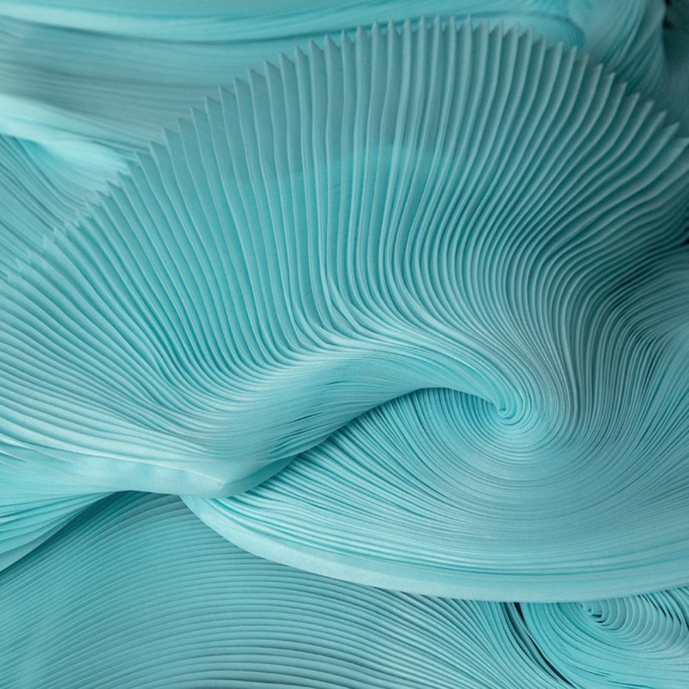 Ткань плиссе из органзы шириной 142 см, с мелкой складкой, для рукоделия, жесткий материал, сценическое украшение