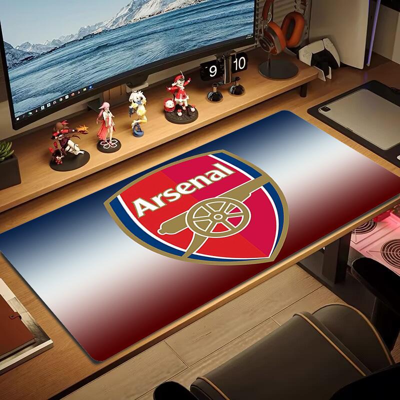 Arsenal Football Club Print Cushion Non-slip Laptop Tablet Big Mousepad XXL Mat Mini PC Playmat With Lock edge