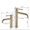 Tuqiu Brush Gold Bathroom Basin Faucets Art Carved Sink Mixer Tap Hot & Cold Deck Mounted Grey Lavatory Crane Water Tap