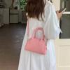 South Korea Ins New 2025 Niche Design Boston Bag Women's Simple Versatile Handbag Messenger Small Square Bag