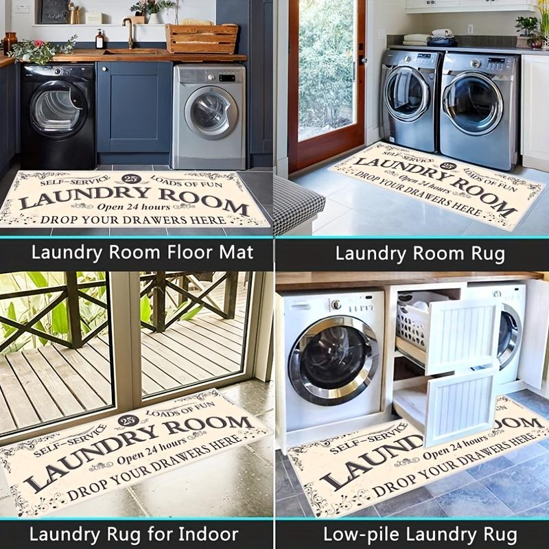 1 шт. Нескользящий, водонепроницаемый, маслостойкий и грязеотталкивающий напольный коврик для стирки — машинная стирка и водопоглощение