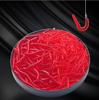 Lifelike Soft Red Worm Earthworm Fishing Lure, 35mm Silicone Artificial Bait with Fishy Smell Shrimp Additive for Bass Carp