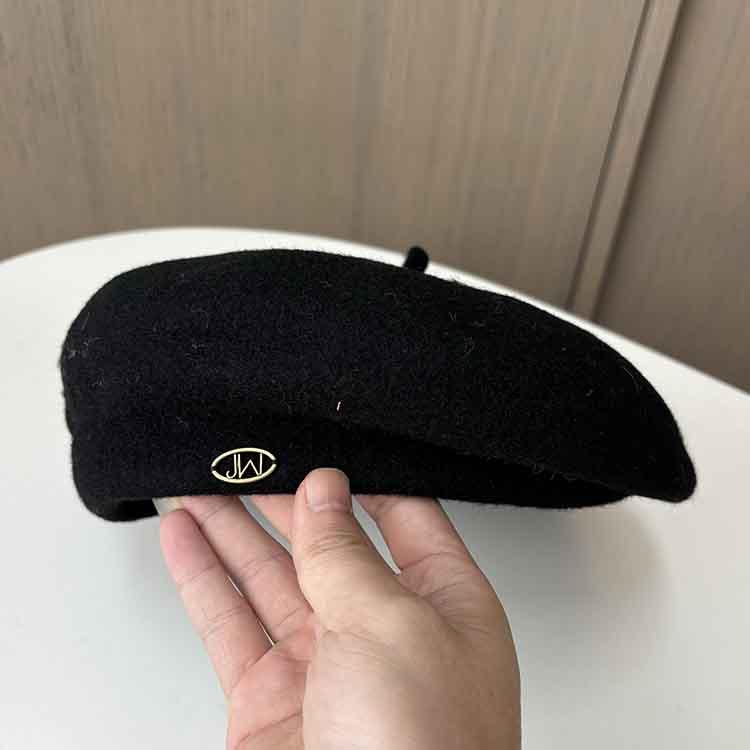 Осенне-зимний шерстяной стильный берет, британская ретро-шляпа художника с нерегулярными складками, маленькая универсальная шляпа-тыква