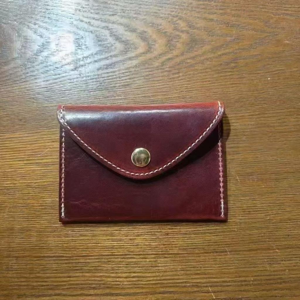 Mendy Card Holder Mini Coin Purse for Women and Men Designer Vintage Genuine Leather Snap Closure Small Pouch for Daily Use