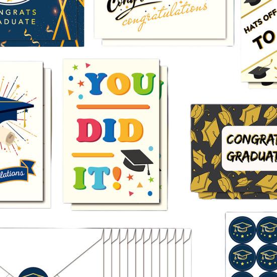 12 шт./компл. выпускные открытки с конвертами, блестящая кепка для выпускного, печать заготовок внутри поздравительных открыток, принадлежности для школьных вечеринок