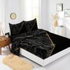 Four-Piece Mattress Marble Pattern Bedding 3D Digital Printing Kit Mattress Protective Cover