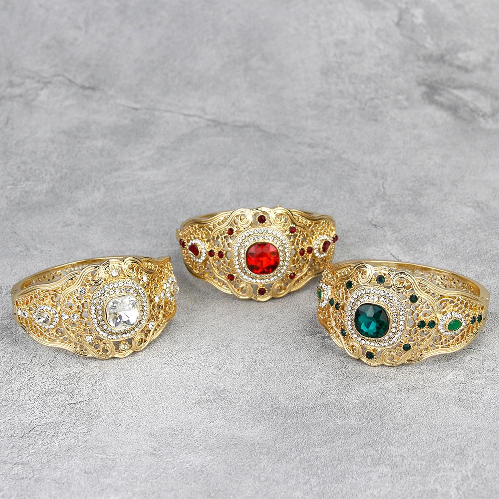 Шикарный женский браслет золотого цвета с цветком, браслет с кристаллами для невесты, свадебный ювелирный подарок