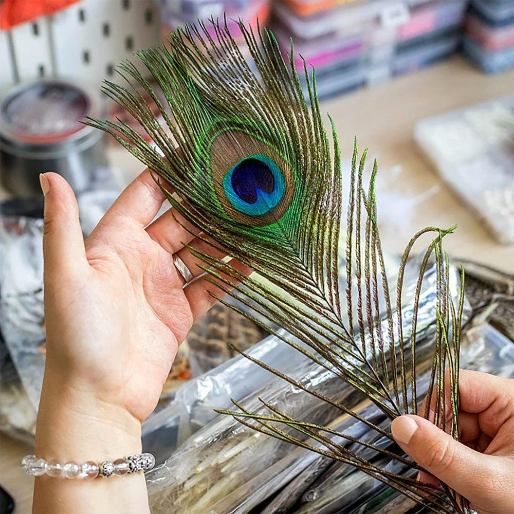Wedding Decorations Feather Boas Colorful Feathers Natural Peacock Feathers Flower Arrangement
