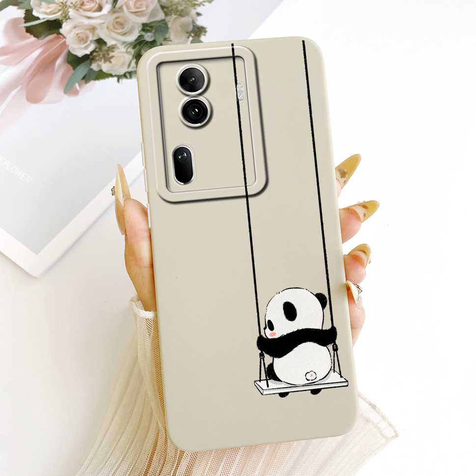 For Oppo Reno11 Pro 5G Case Fashion Cute Panda Cat Soft Silicone Back Cover For Reno11 Pro 5G CPH2607 Phone Cases Bumper