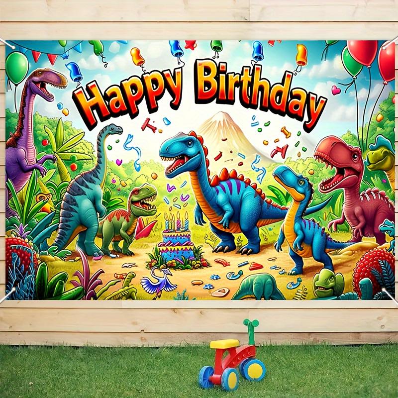 1pc, Dinosaur Cake Theme Boy's Birthday Party Banner - Decor For Enhanced Party Atmosphere, Party Supplies Birthday Supplies