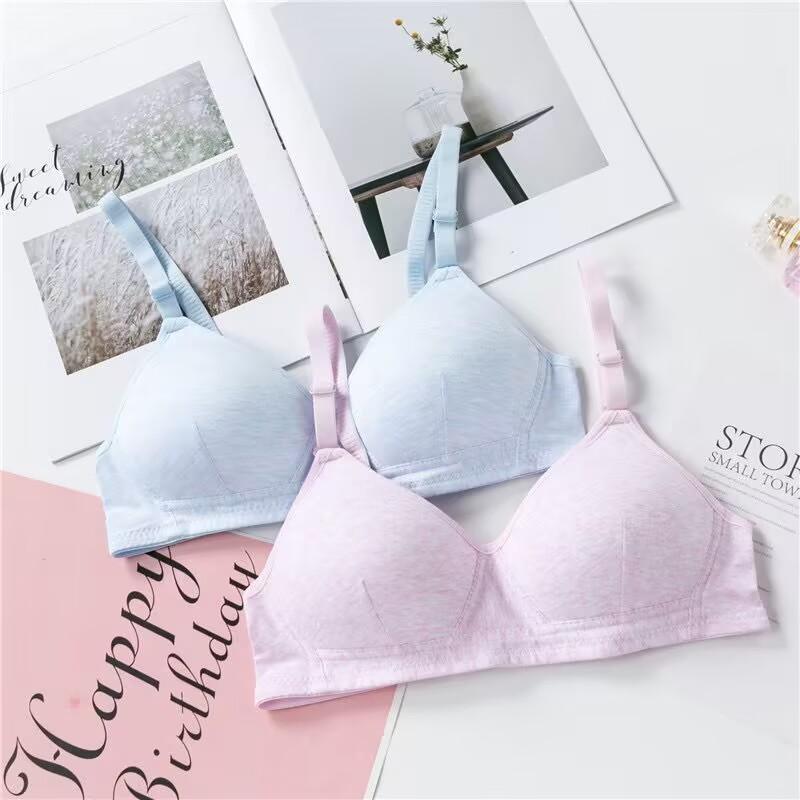 Нижнее белье с чашкой AB для девочек-подростков, женский беспроводной бесшовный бюстгальтер для девочек, дышащий тренировочный бюстгальтер