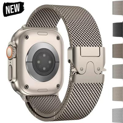 Ремешок для Apple Watch Ultra 2 Band 49 мм 46 мм 45 мм 44 мм 42 мм 41 мм 40 мм 38 мм Milanese Correa Bracelet iWatch Series SE 10 9 8 7 6 5 4