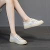 Fashion GKTINOO 100% Genuine Leather Women Causal Shoes Female Spring Casual White Shoes Sneakers Flats Breathable Outdoors Footwear