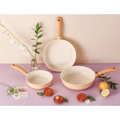 FLAN Индукционная сковорода и вок (20см, 26см) Мягкая на ощупь ручка Подходит для мытья в посудомоечной машине Без PFOA