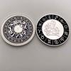 European and American zodiac signs, diamond encrusted coins, silver plated, Pisces commemorative coins, collectibles, Tarot love coins, coins