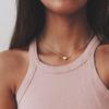 Vintage Bohemia Gold Coin Letter Layered Chain Necklace For Women Shell Pearl Moon Long Choker Collar Pendant Butterfly Necklace