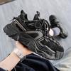 Fashion Men's Niche Mesh Breathable Casual Thixk Soled Shoes 2025 Autumn New Fashion Trend Versatile Comfortable Low Top Chunky sneakers