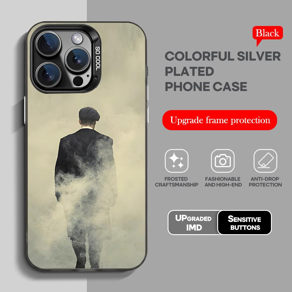 Чехол для телефона Peaky B-Blinders Томми Крутой черный IMD Цветной Серебристый Подходящий мягкий чехол для iPhone 16 15 14 13 12 11 XS Pro Max