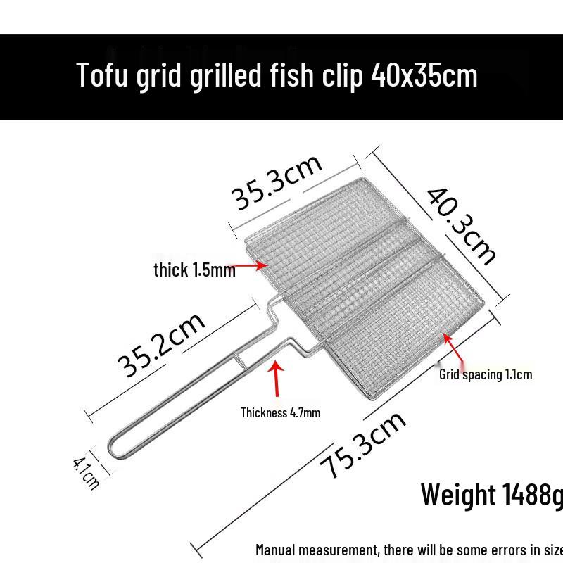 Stainless Steel BBQ Fish Grilling Basket