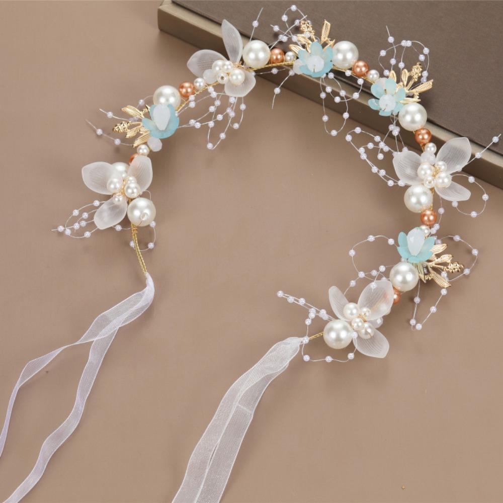 Imitated Pearl Kids Flower Crown Bohemian Head Hoop Cute Head Wreath  Girls Adult Hair accessories