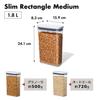 OXO Storage Container OXO Plastic Sealed Pop Container Slim Rectangle Medium 1.8L