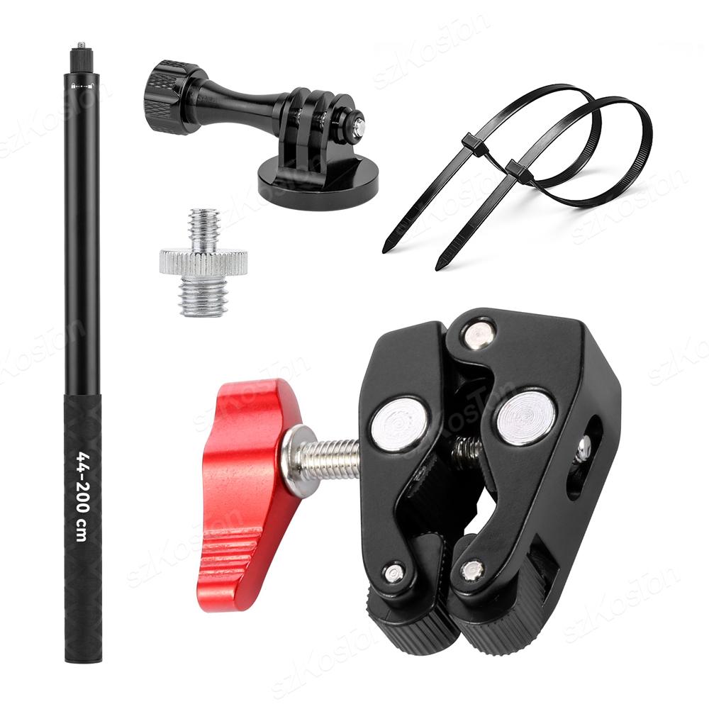 Motorcycle Bicycle Holder Handlebar Mount Bracket For GoPro 12 11 10 9 8 Insta360 X3 DJI Action 4 3 Sport Cameras Accessories