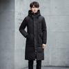 Autumn and Winter Down Jackets, Long Men's Cotton Jackets, Casual and Fashionable Men's Thick Hooded Jackets
