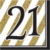 Creative Converting Black And Gold Milestone Napkins (Pack Of 16)