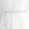 Ladies Gold Silver Love Decorative Belt Dress Metal Hook Waist Chain