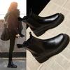 Fashion Women's Chelsea Boots Genuine Leather 2024 Autumn Winter Trend Thick-soled Women Ankle Boots All-match Marton Boots Ladies Botas