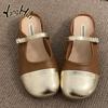 Splicing Baotou Flat Bottom with Single Shoes 2024 New Fashion Simple All-match Casual All-match Office Women's Slippers Summer