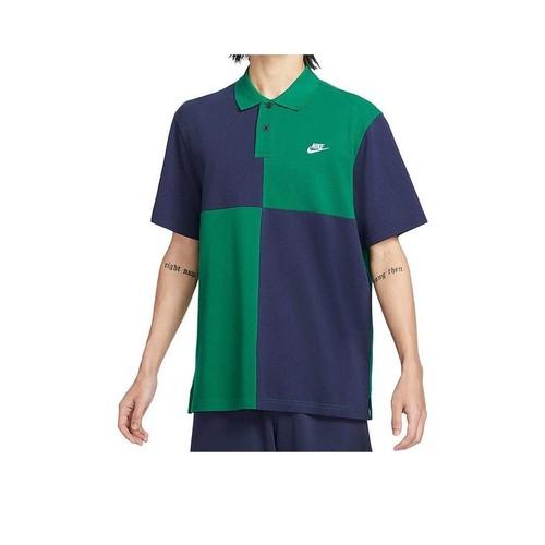 Nike Мужская свободная дышащая футболка-поло с коротким рукавом и контрастными цветами