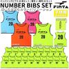 FINTA Soccer/Futsal Bibs for Juniors and Kids, Game Vest, 20-Piece Set, FT6557 (4100), Yellow