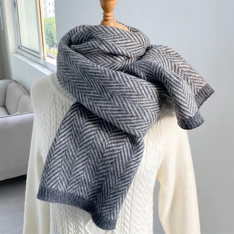 Autumn Winter Comfortable Women's Scarf College Student Korean Style Versatile Ladies' Casual Warm Neck Warmer