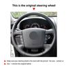 For Kia Carens 2004 2005 2006 Borrego 2007-2016 Car-styling Steering Wheel Hand-stitched Microfiber Leather Cover Trim Interior